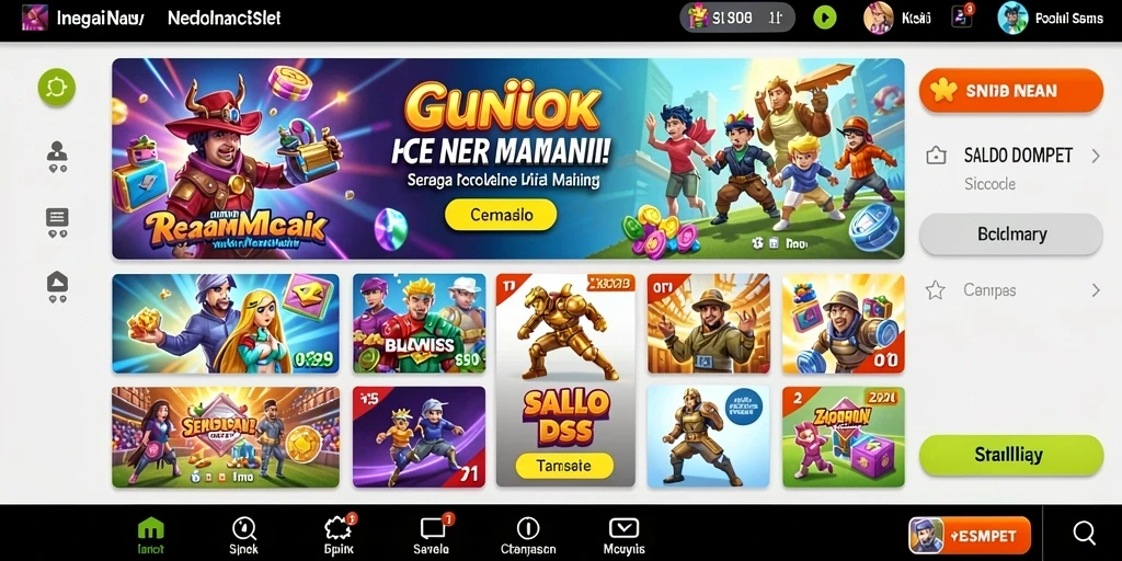 Berbagai pilihan permainan seru untuk dimenangkan.