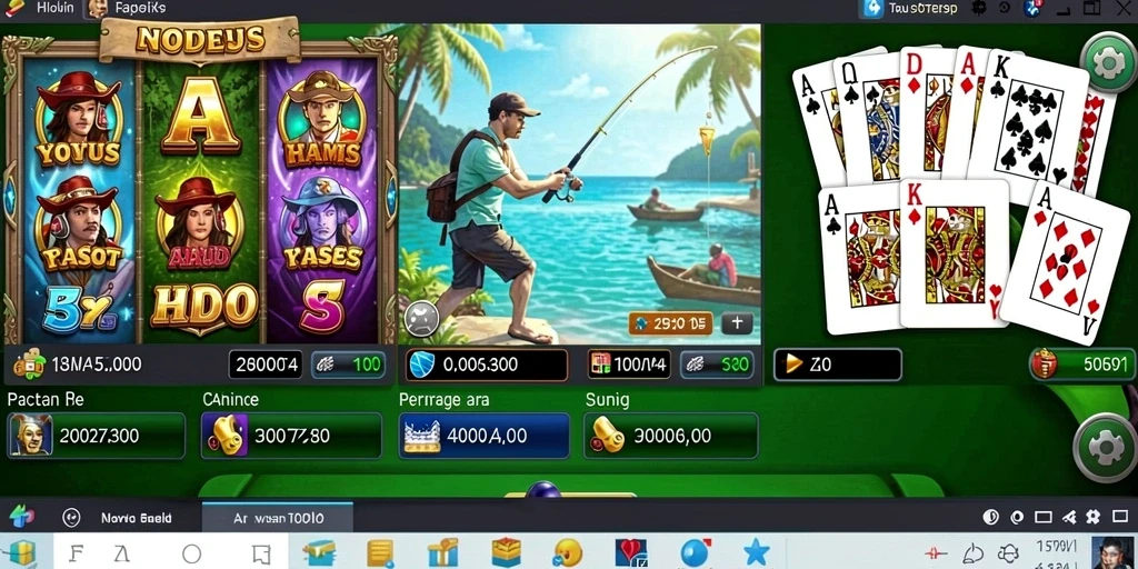 Pemandangan grafis yang memukau dalam game.